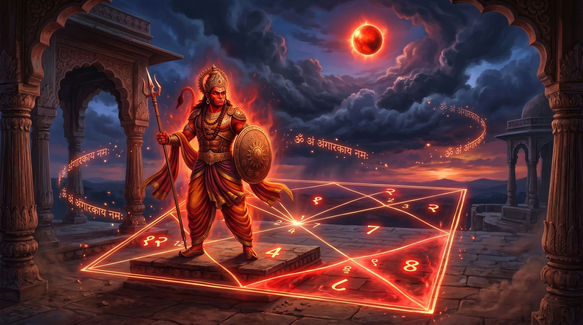 Mangal Dosha (Kuja Dosha) trong Chiêm tinh Vệ Đà: Tại sao Sao Hỏa lại trở thành "lời nguyền" hôn nhân?