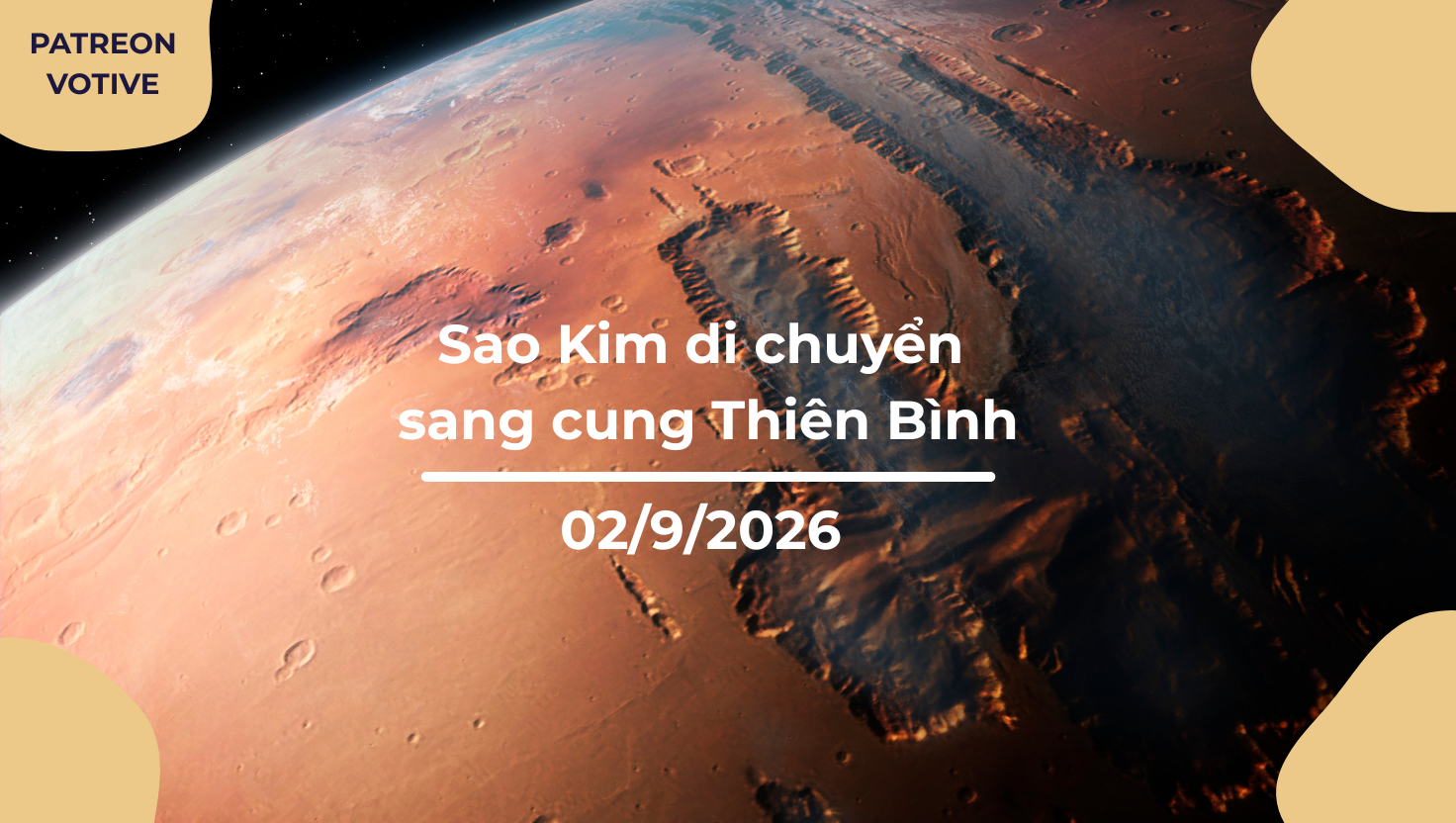 (TP) Sao Kim di chuyển qua cung Thiên Bình