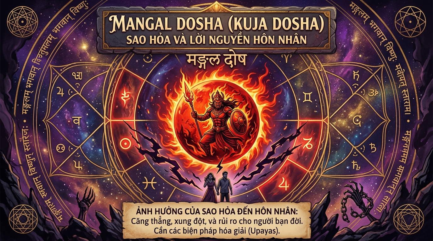 Mangal Dosha trong Chiêm Tinh Vedic: Sao Hỏa và Hôn Nhân