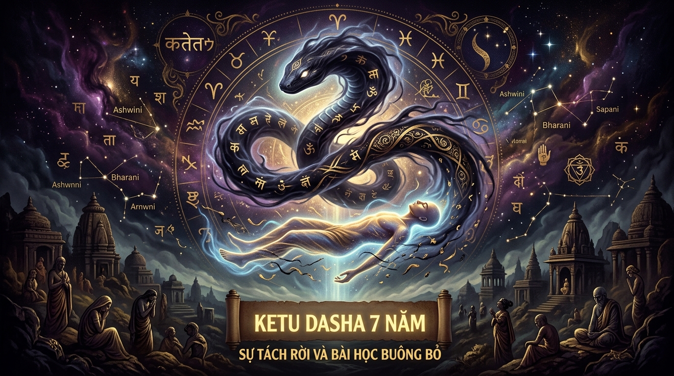Ketu Dasha 7 Năm: Sự Tách Rời Trong Chiêm Tinh Vedic