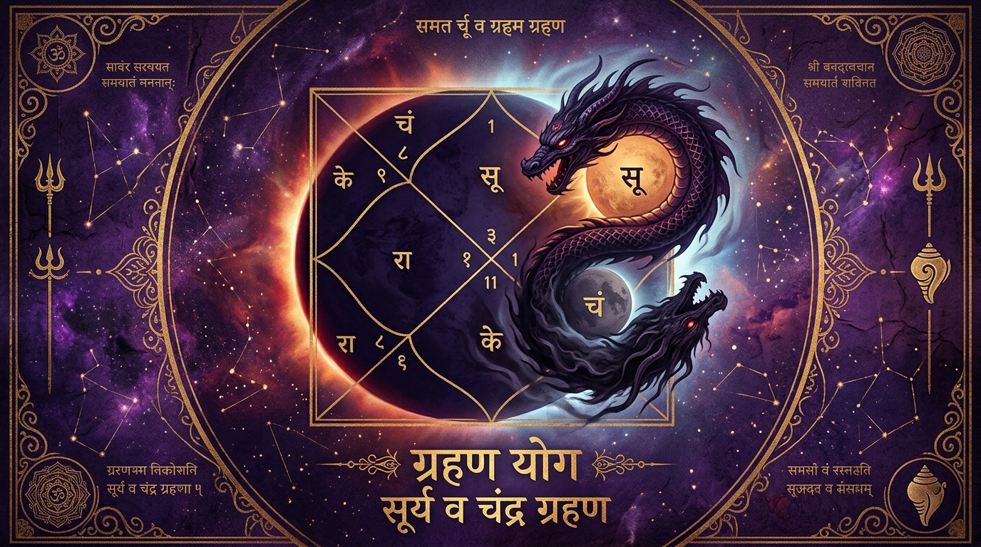 Grahan Yoga trong Chiêm Tinh Vedic: Khi Mặt Trời và Mặt Trăng Bị "Nuốt Chửng"