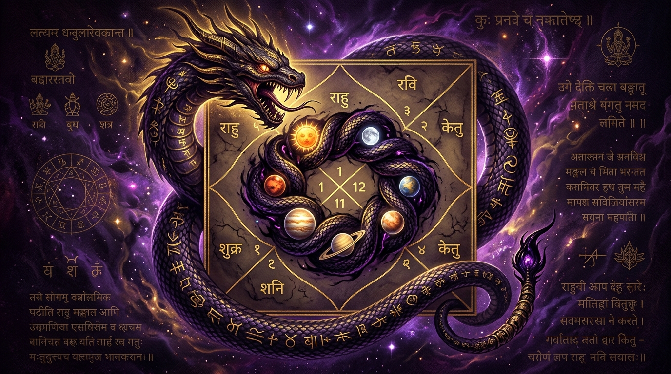 Kala Sarpa Dosha trong Chiêm Tinh Vedic: Dấu Hiệu & Giải Mã