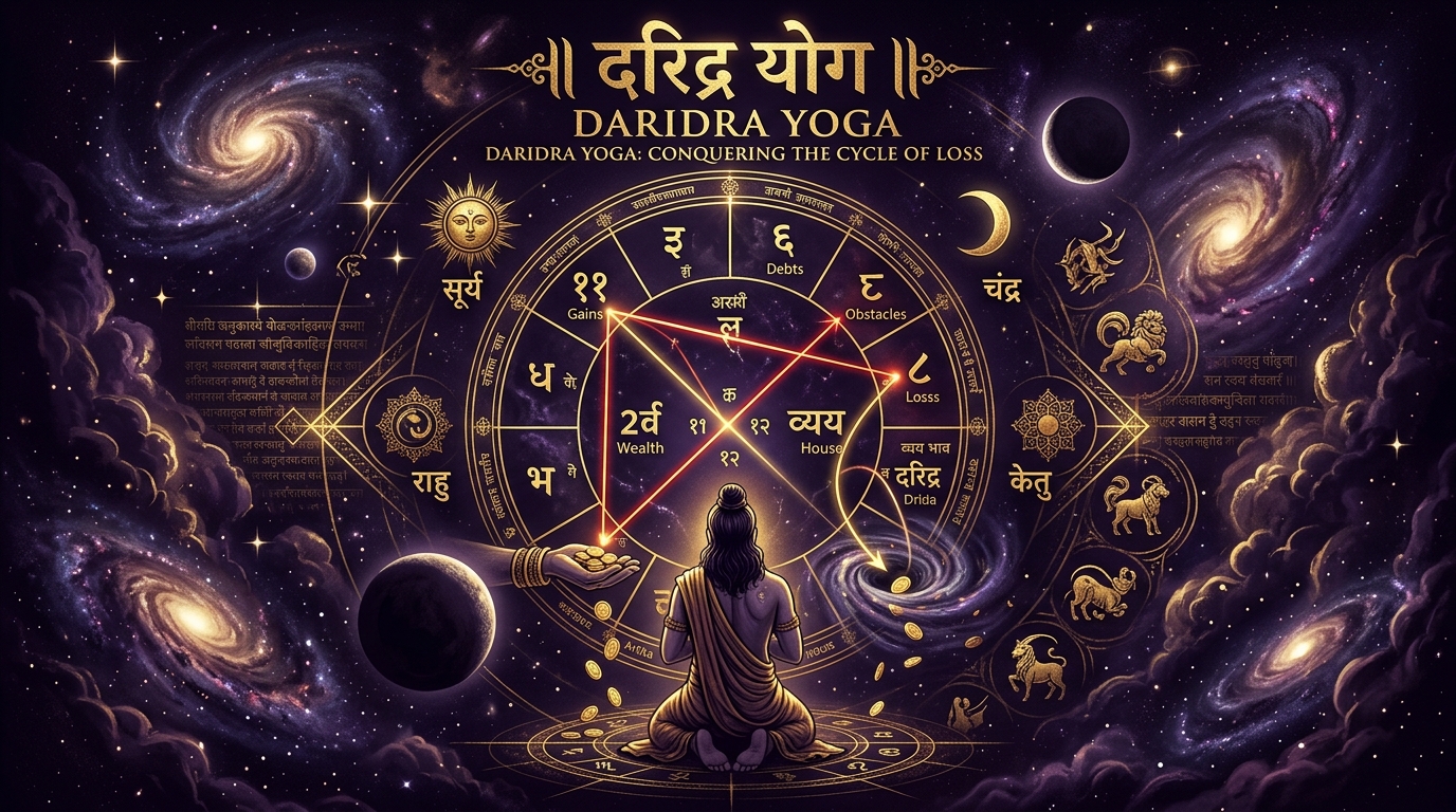 Daridra Yoga trong Chiêm Tinh Vedic: Vì Sao Khó Giữ Tiền?